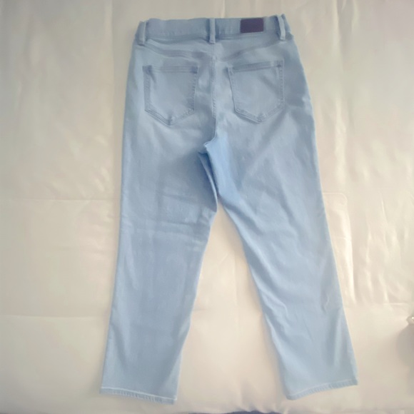 2 pairs, LIKE NEW Land’s End Cropped Straight Leg High Rise Jeans, Blue … - Picture 3 of 7